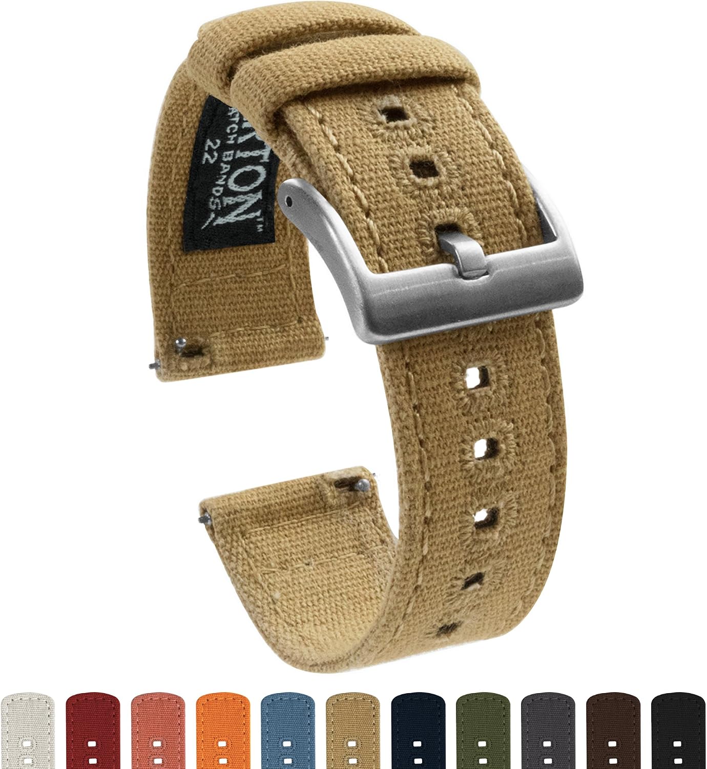 BARTON Canvas Quick Release Watch Band Straps
