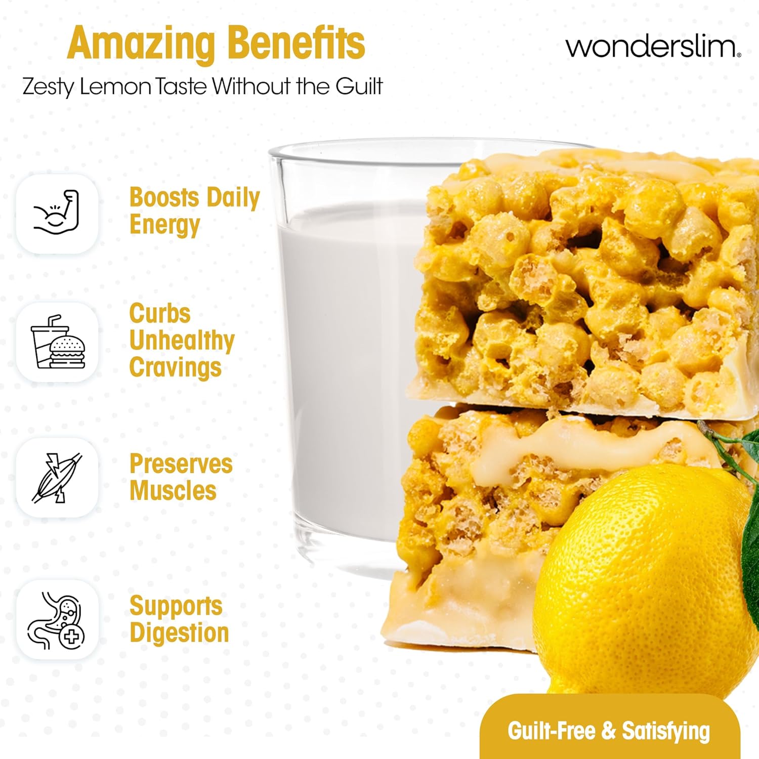 Wonderslim High Fiber Protein Bars, Low Calorie Snack – Fluffy Nutter, 7ct | 15g Protein, 7g Fiber – Gluten-Free, Low Sugar, Protein Snack Bars for Hunger & Craving Control, Weight Management Support