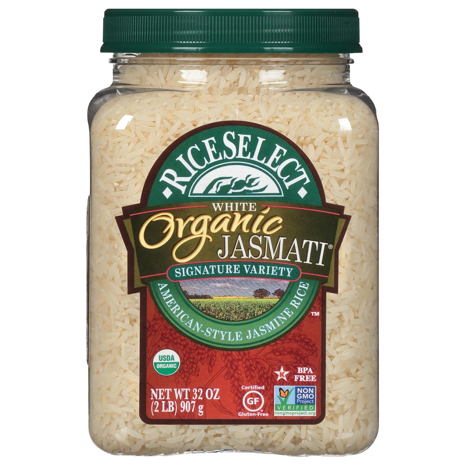 RiceSelect Organic Texmati White Rice, Long-Grain Basmati Rice
