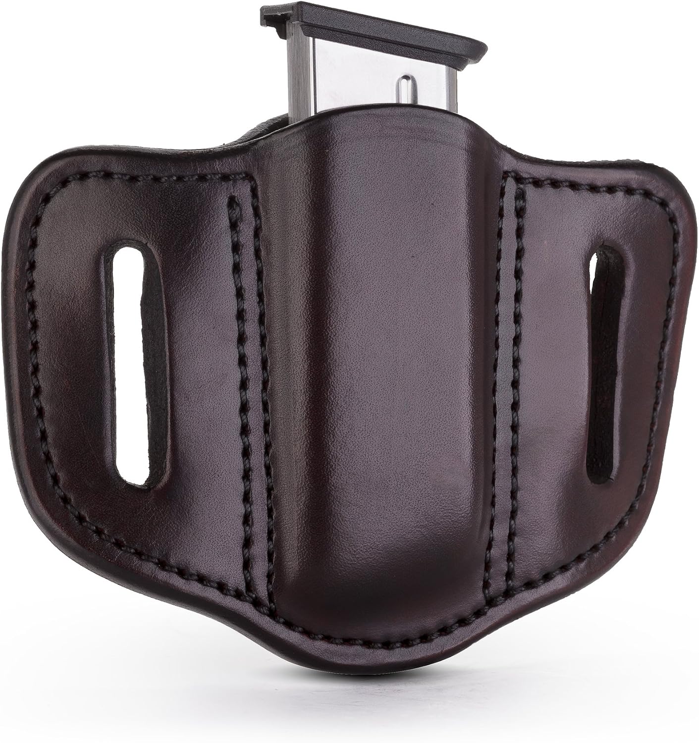 1791 Gunleather Magazine Pouch, OWB Single Stack 45 Leather Mag Holster | Leather magazine holder carries single stack 45 or 1911 mag securely, handcrafted with 100% American steerhide leather