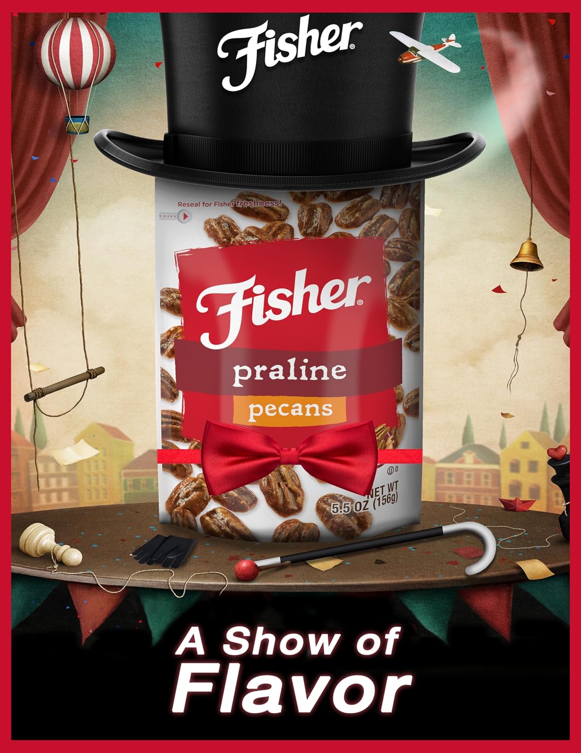 Fisher Snack Glazed Pecans Candied, 24 oz, Pack of 1 | Junior Mammoth Candied Pecans, Perfect For Gifting Or Personal Enjoyment, Crunchy, Irresistibly Sweet