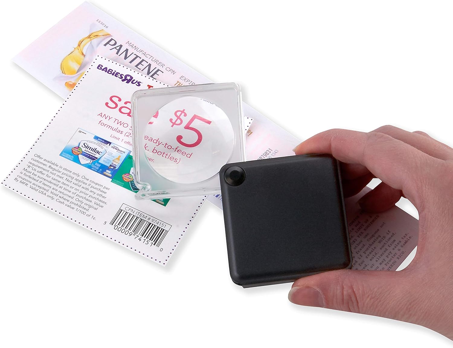 Carson Optical MagniFlip 3x Flip-Open Pocket Magnifier with Built-In Case (GN-33)