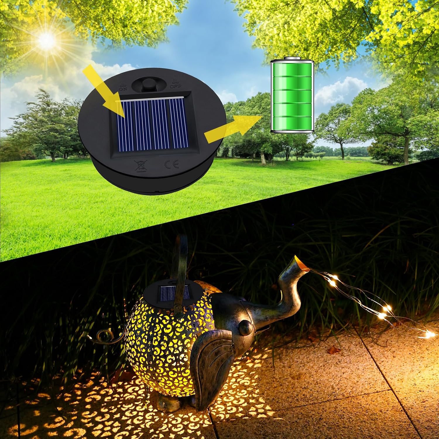 Solar Light Replacement Top Parts 4 Pack(Top Size 3.31 inch