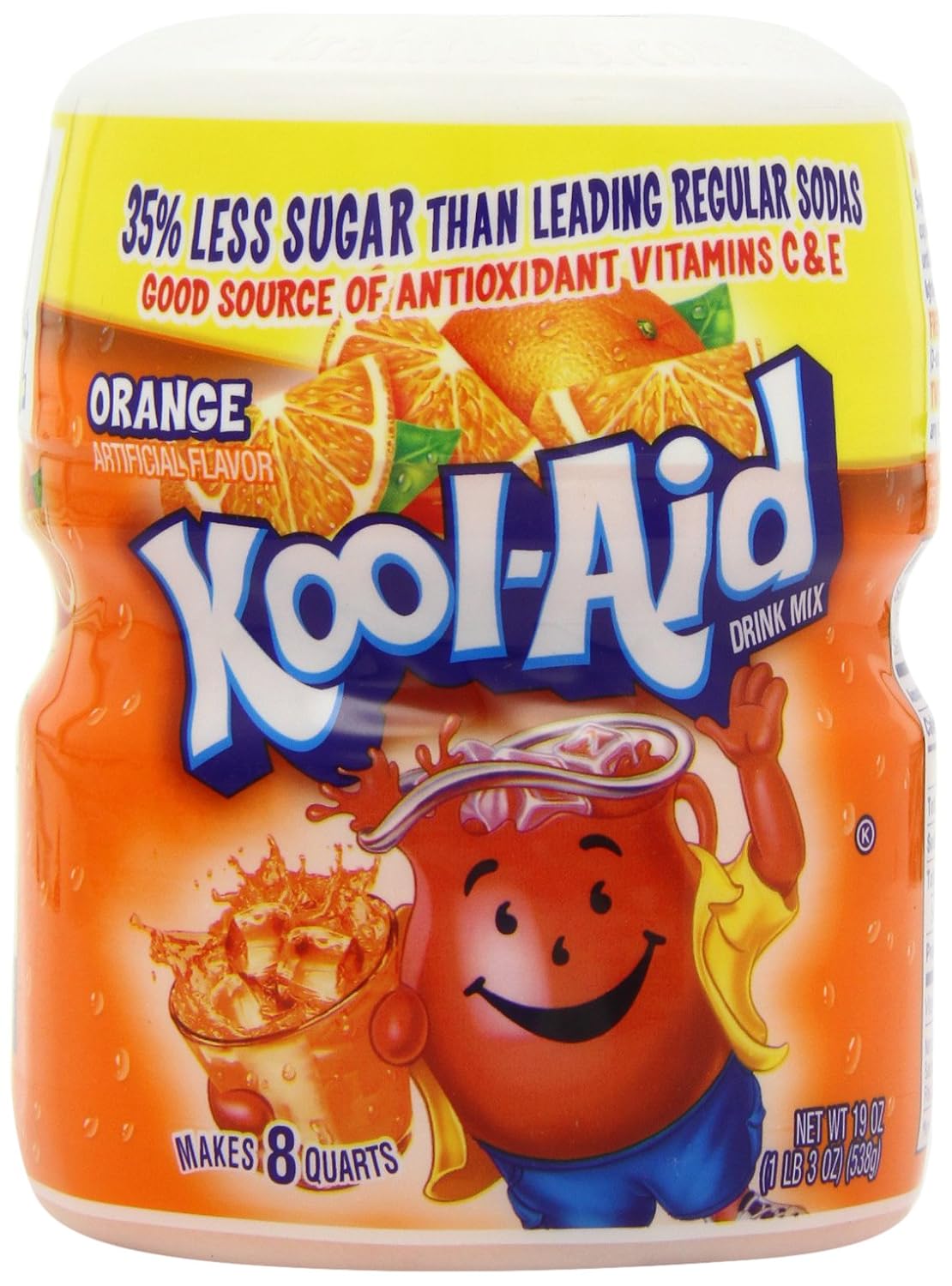 Kool-Aid Drink Mix, Tropical Punch, 19 oz | for Flavorful Hydration and Shareable Refreshment Good Source of Vitamin C, Caffeine Free Gluten Free