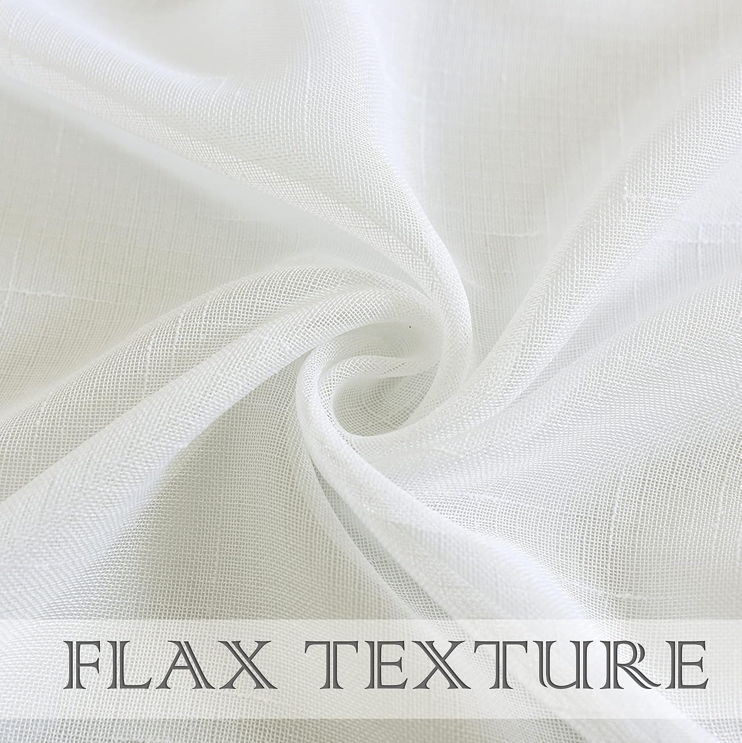 Randall Off White Sheer Open Weave Curtain for Living Room 2 Panels,72"