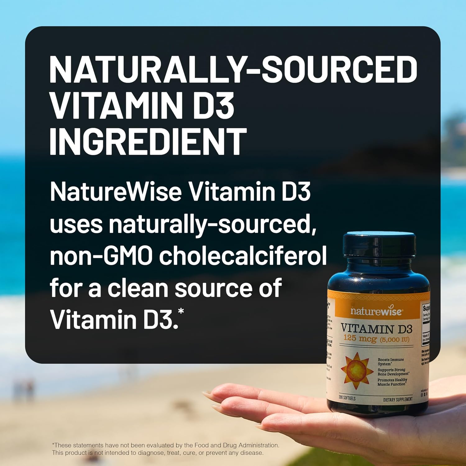 NatureWise Vitamin D3 5000IU Supplement, Immune Support, 360 Mini Softgels