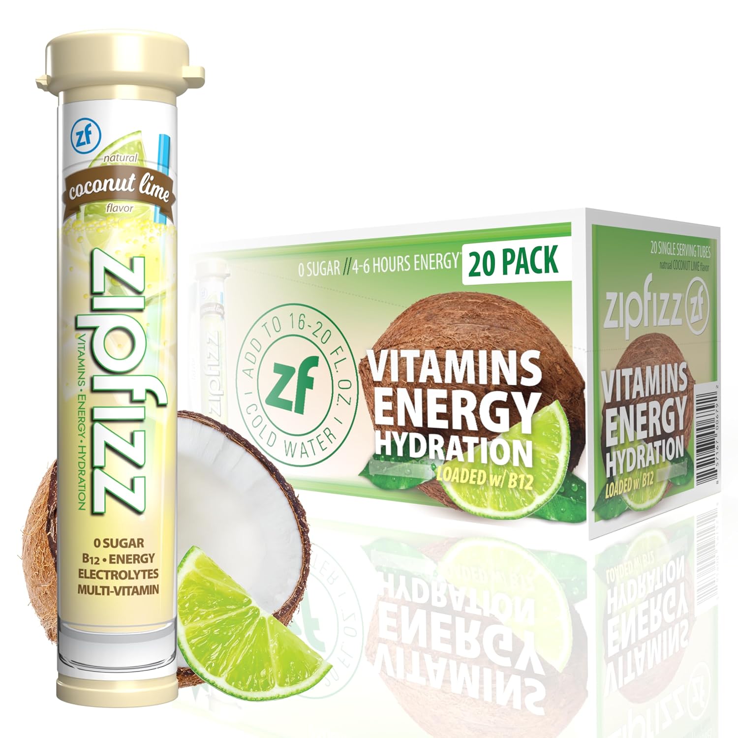 Zipfizz Energy Drink Powder, 20 Pack B12 Electrolyte - Pink Lemonade | Hydration tubes with vitamin drink benefits, 100mg caffeine, B12, electrolytes, & no artificial sugar for active lifestyle
