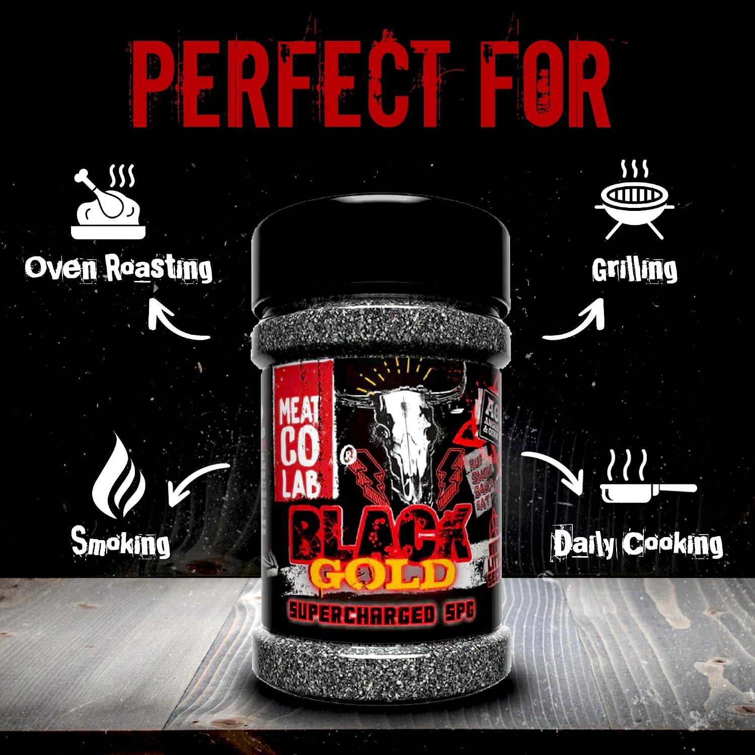Angus & Oink | Dirty Cow Beef BBQ Rub | Bold Flavour for Brisket & Beef Ribs | Perfect for Low & Slow BBQ | Coffee-Infused Bark Maker | Gluten-Free | 220g