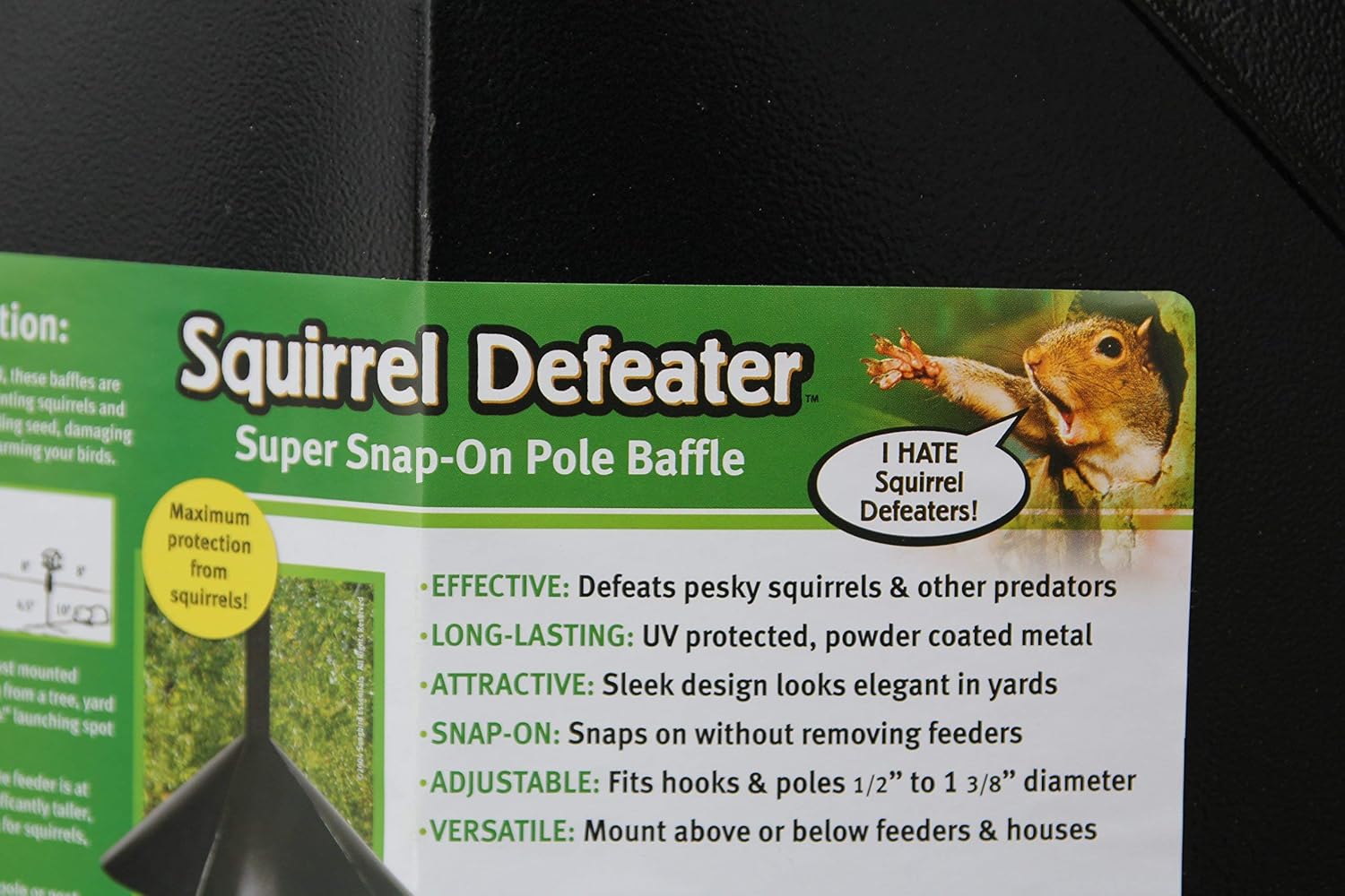 18 Inch Snap-On Squirrel Defeater Pole Baffle