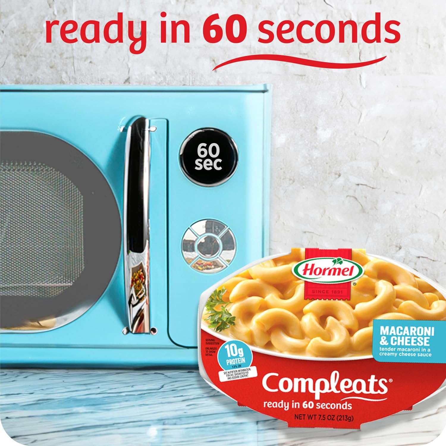 HORMEL COMPLEATS Chicken Alfredo Microwave Tray, 10 oz. (6 Pack)