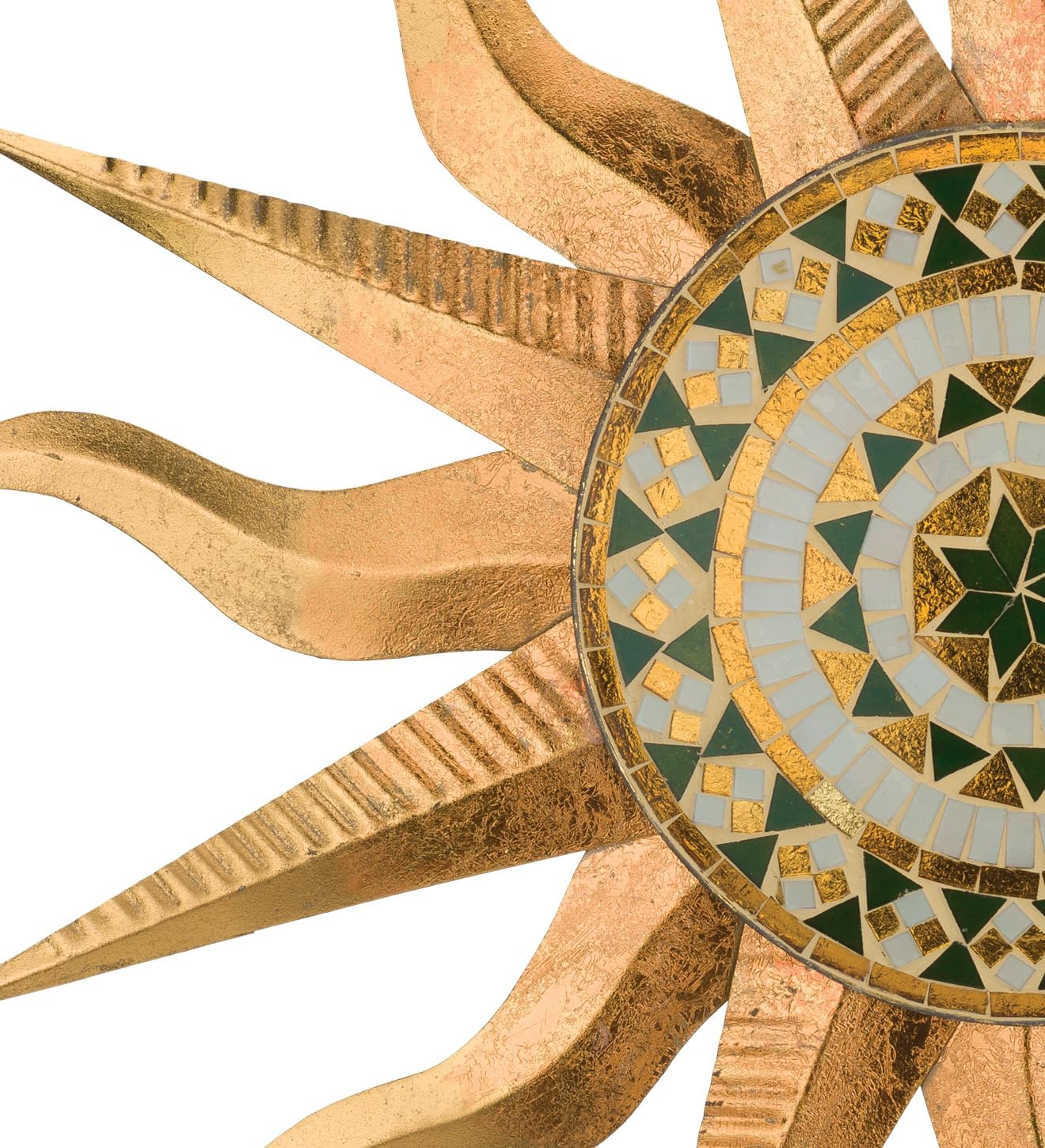 Regal Art & Gift Handcrafted Metal Sun Wall Decor, Rustic Sunburst Wall Art | Copper Patina, 40 in, Metal, Rust-Resistant Sunburst Sculpture, Eye-Catching Accent for Patio, Garden & Home