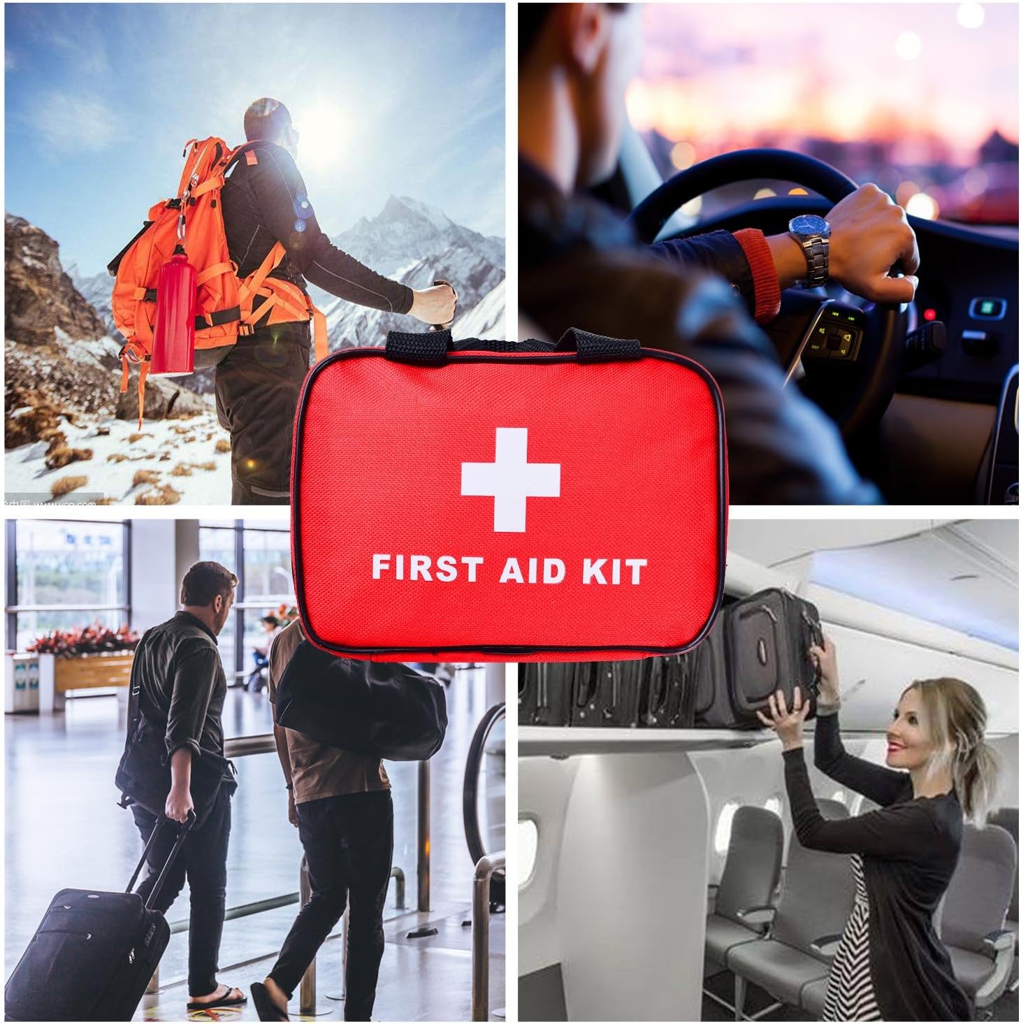 SlimK Small First Aid Kit for Car Travel & Outdoor Emergency Like Minor Cuts, Scratch