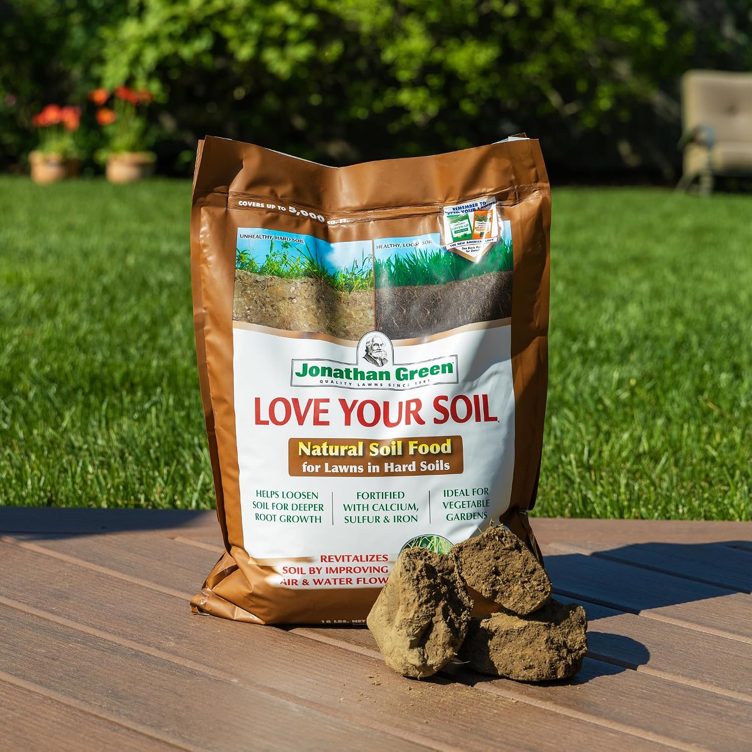 Jonathan Green (12191) Love Your Soil, Soil Food for Lawns in Hard Soils - Soil Amendment for Grass & Vegetable Gardens (15,000 Sq. Ft.)