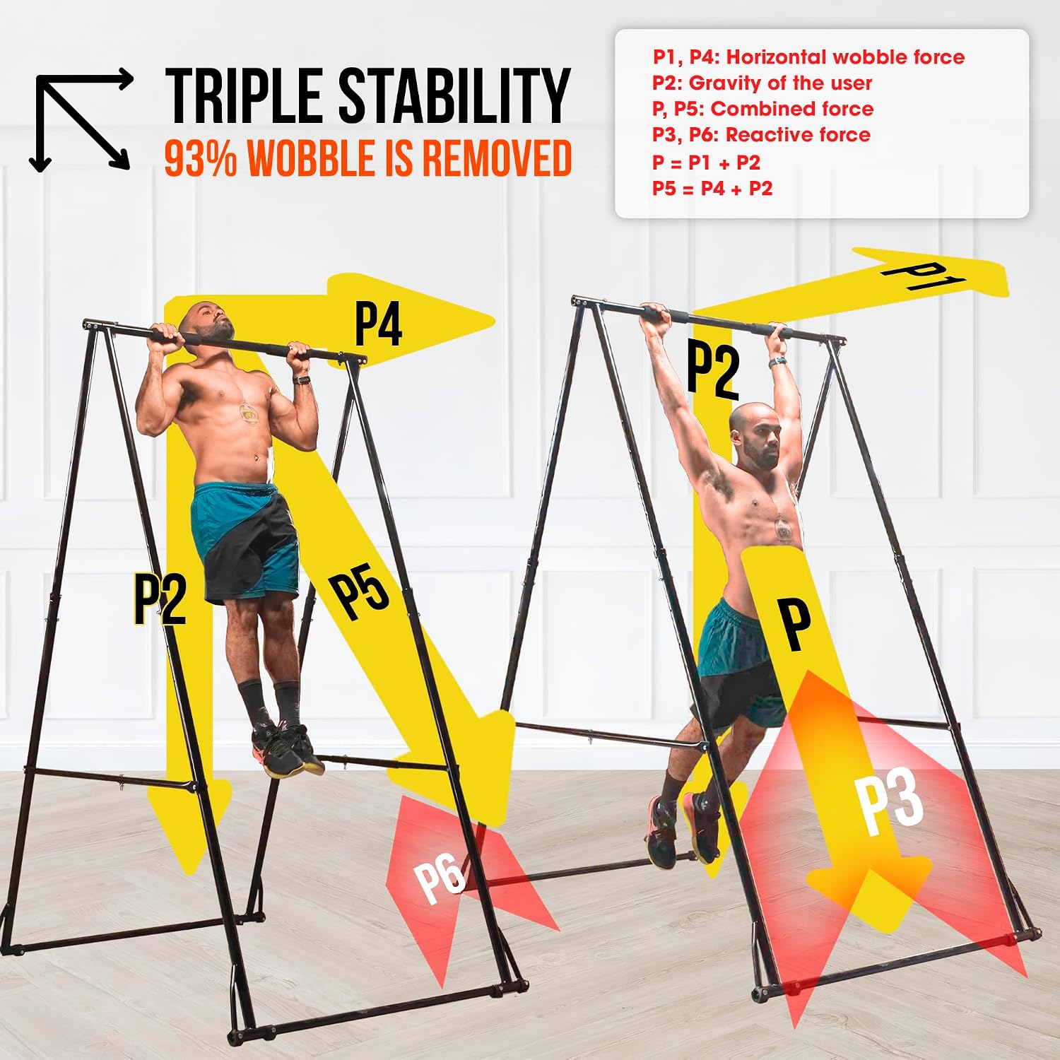 KHANH TRINH Foldable Pull Up Bar Stable Gymnastics Equipment Portable Aerial Yoga Stand Durable Frame For Hammock Chair