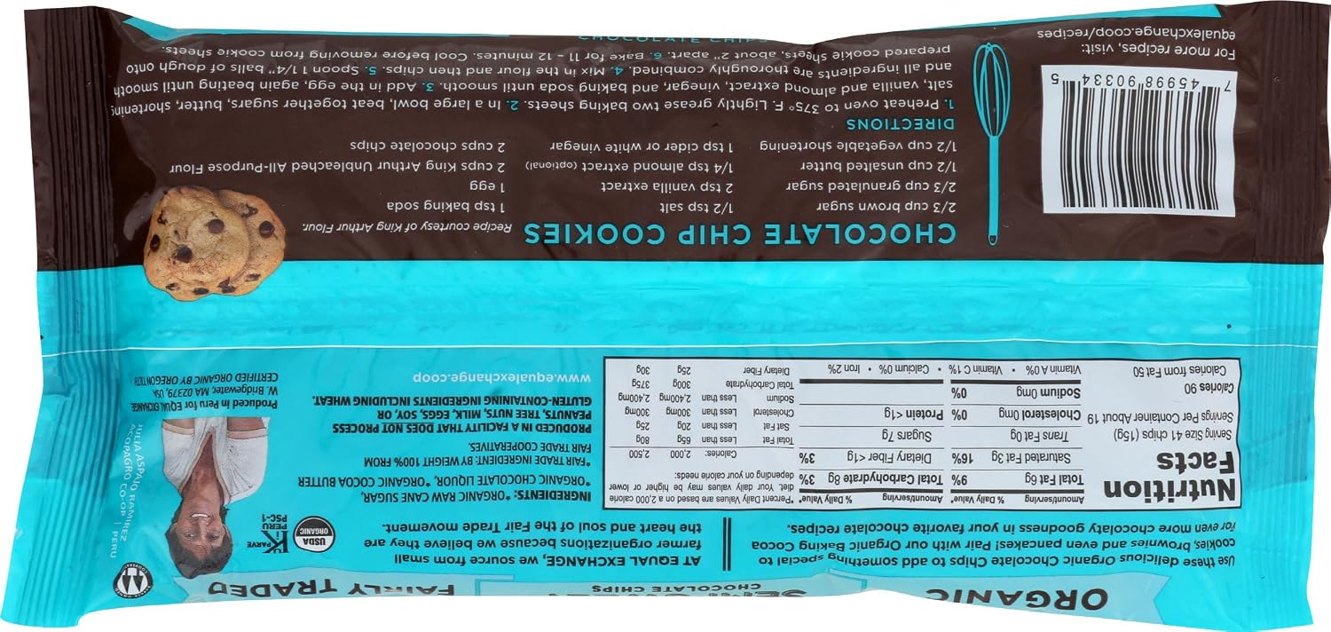 Equal Exchange, Chocolate Chips Semi Sweet Organic, 10 Ounce