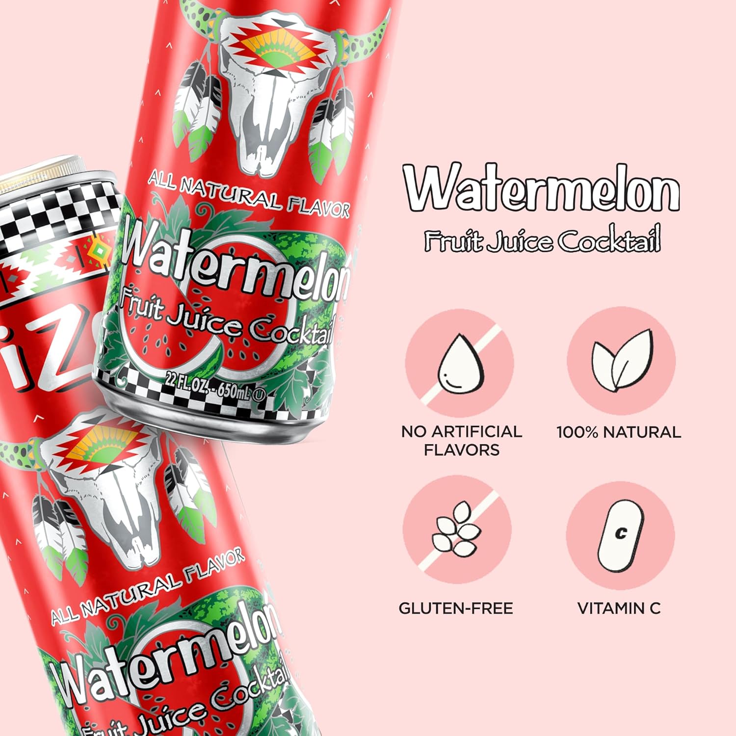 AriZona Mucho Mango | Fruit Juice Cocktail | 22 Fl Oz (12 Pack)