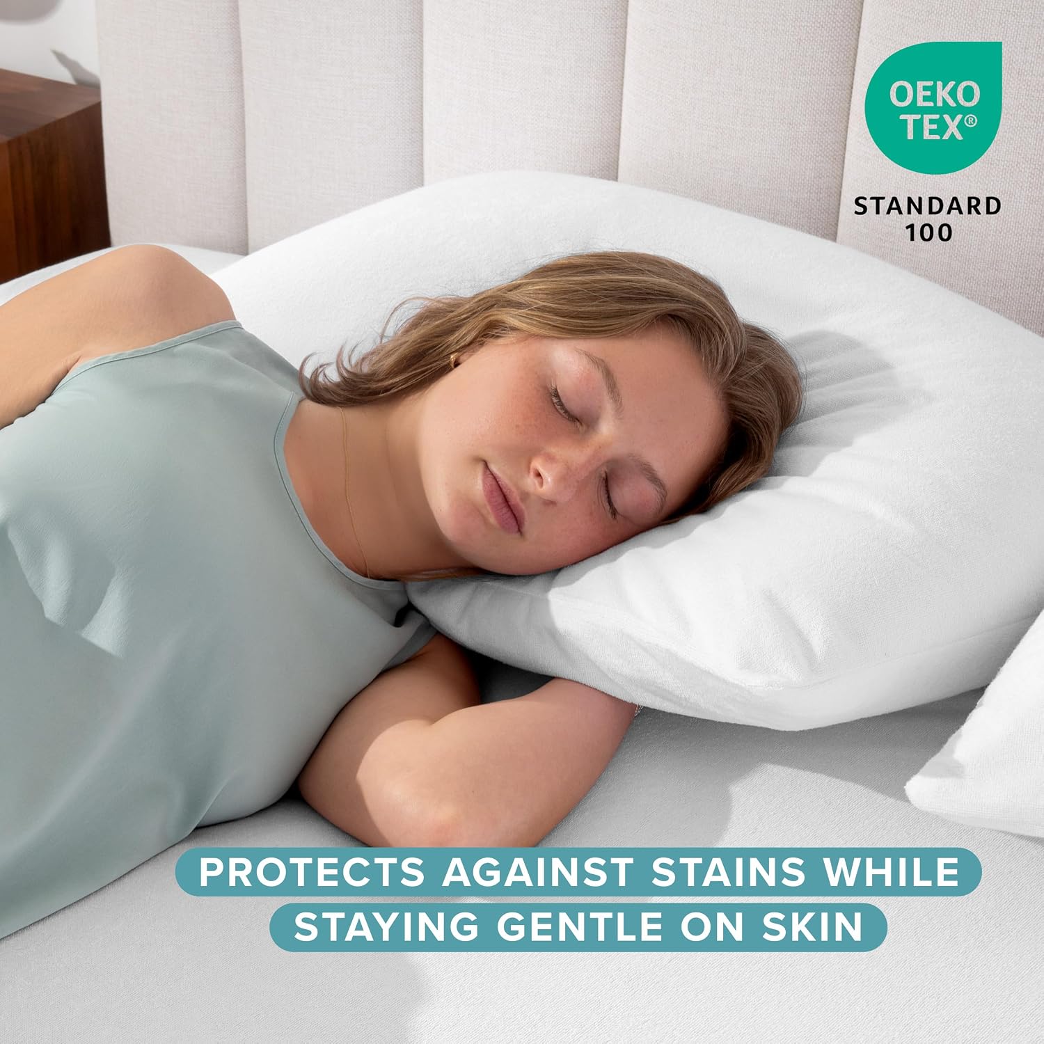 Bare Home Queen Size Mattress Protector - 100% Waterproof & Breathable - Premium Cooling Mattress Cover - Protects Against Spills - Vinyl Free Noiseless - Protect Your Mattress (Queen, White)
