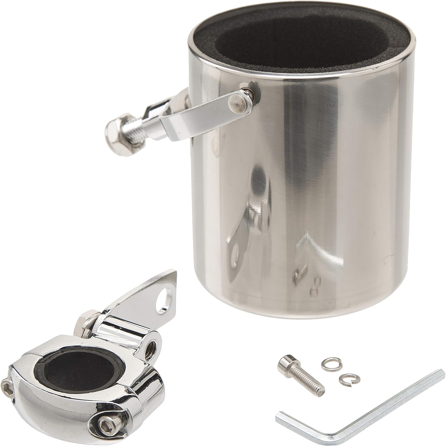 Diamond Plate Stainless Steel Motorcycle Cup Holder