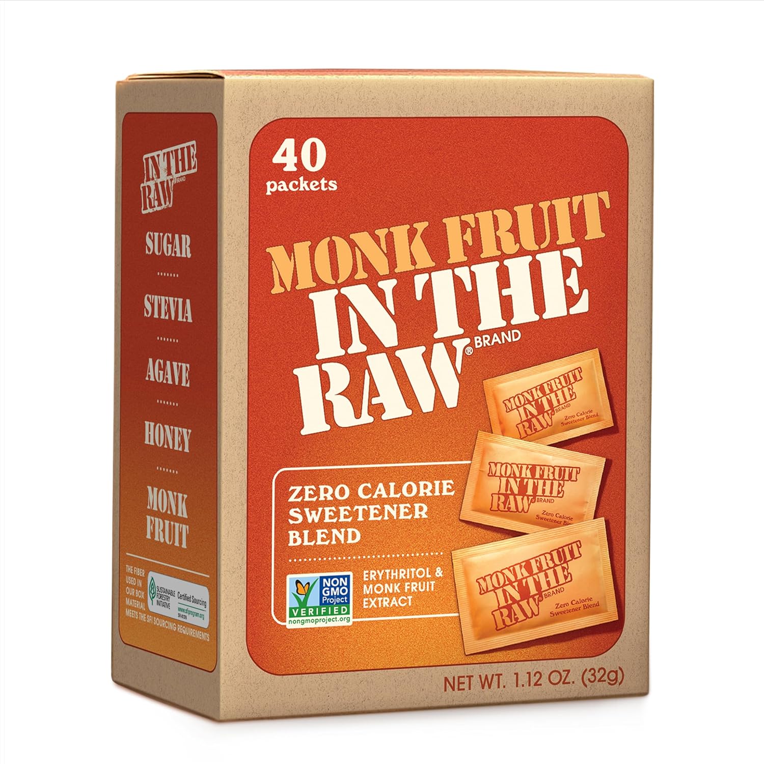Monk Fruit In The Raw, Sweetener Bag, 1 LB