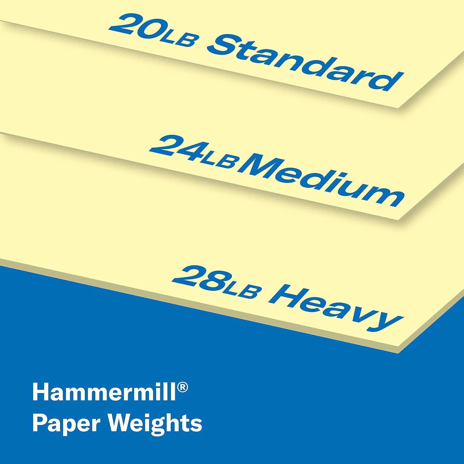 Hammermill Colored Paper, 20 lb Blue Printer Paper, 8.5 x 11 - Made in the USA, Pastel Paper, 103309R - 1 Ream (500 Sheets)