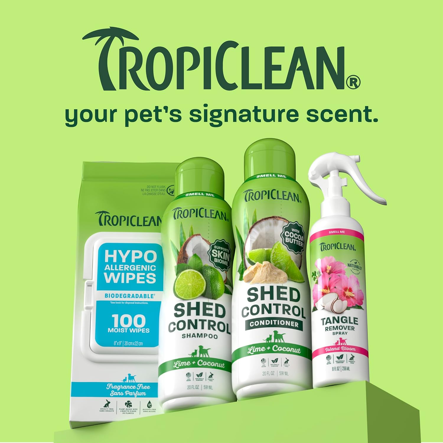 TropiClean Deodorizing Dog Shampoo for Smelly Pets, Long Lasting Odor Control, Puppy Safe, Made in the USA, Berry Scent, Cat Friendly, 20oz.