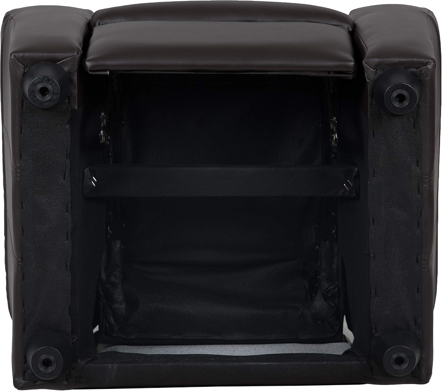 Flash Furniture Vana LeatherSoft Kids Recliner with Cup Holder, Headrest, and Safety Recline, Contemporary Reclining Chair for Kids, Supports up to 90 lbs., Brown | Manual Recline, Padded Seat and Back, Child-Friendly Design, Safety Recline Feature