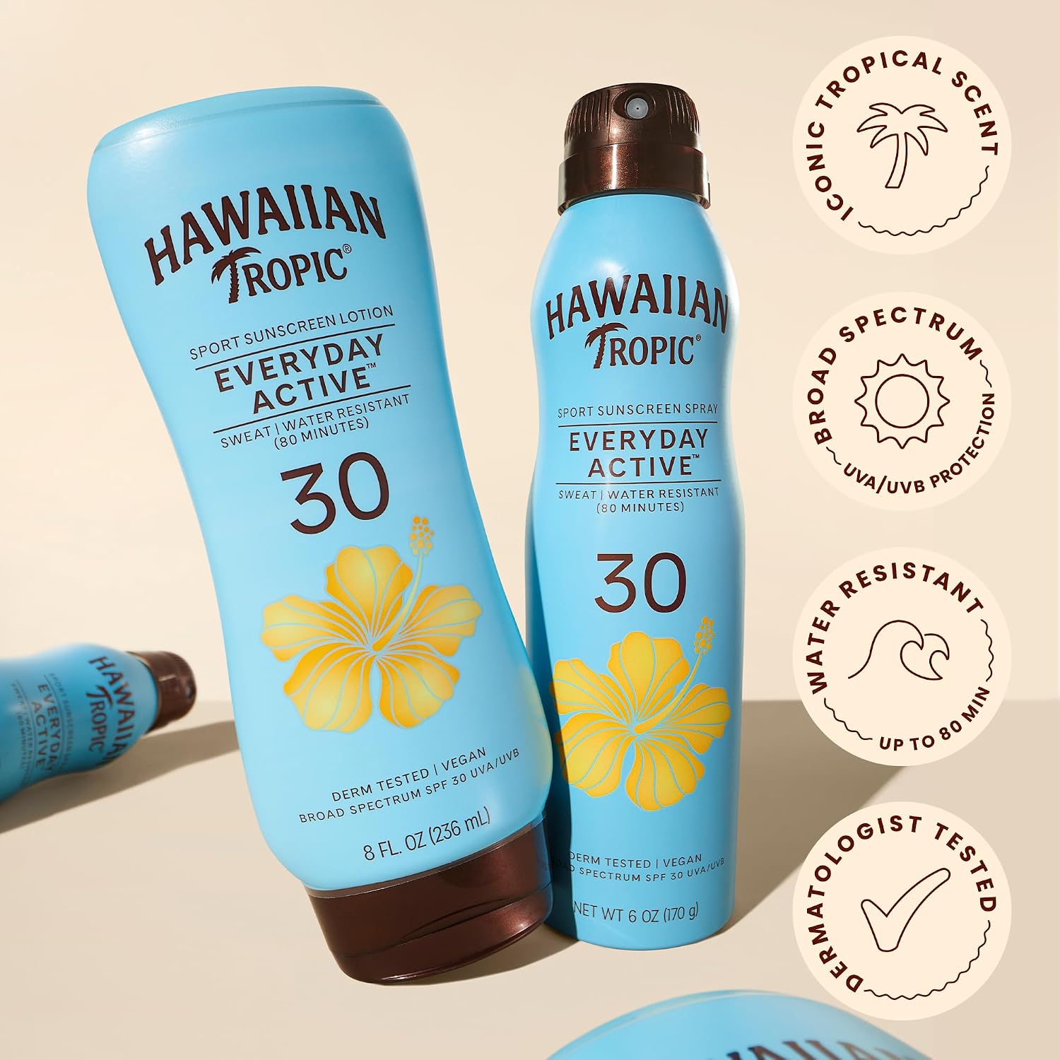 Hawaiian Tropic Island Sport Sunscreen Spray, Clear Coconut, 6 Ounce