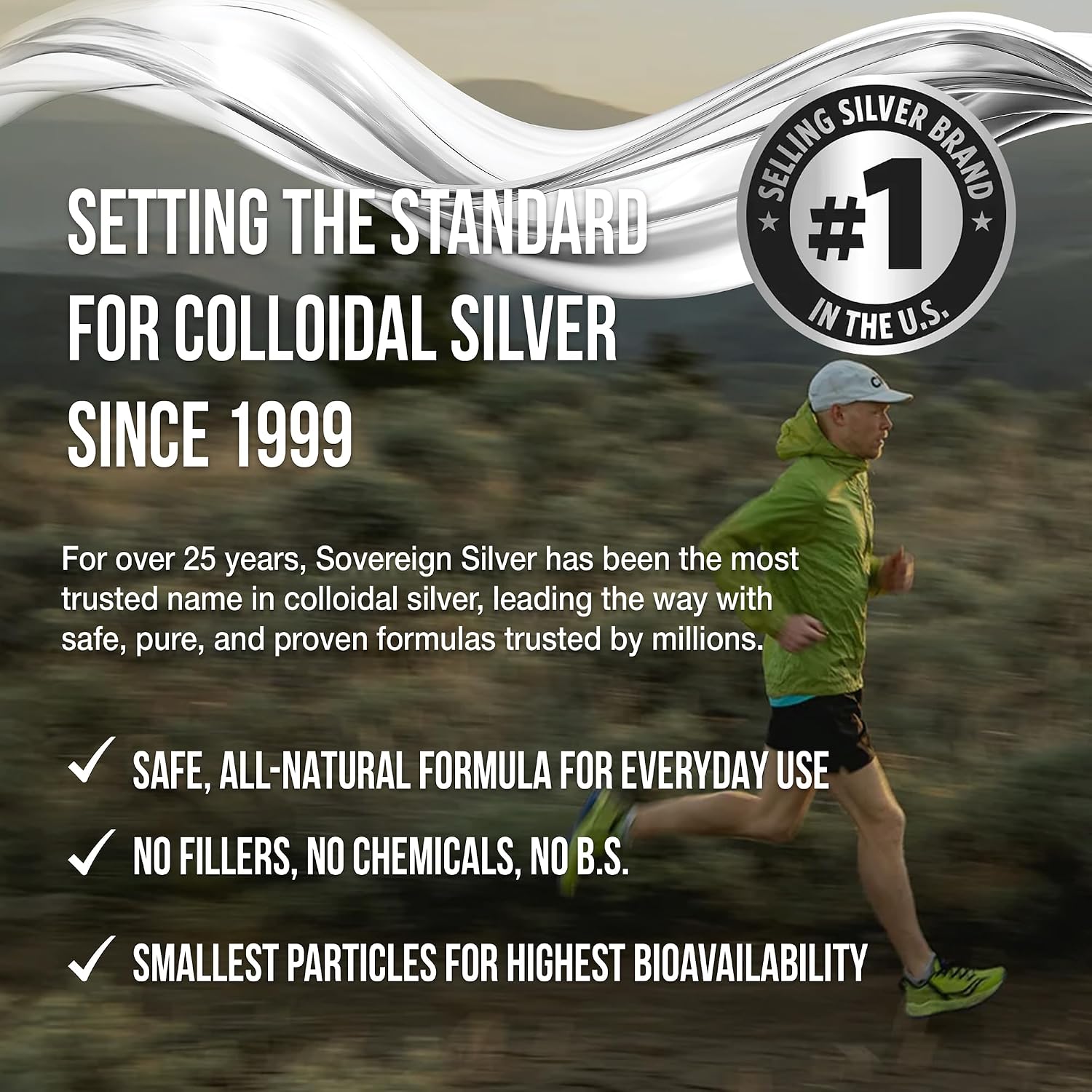Sovereign Silver Immune Support, Colloidal Silver, 4 fl oz (118 mL) | Bio-Active Silver Hydrosol, 10 ppm, Liquid Dropper