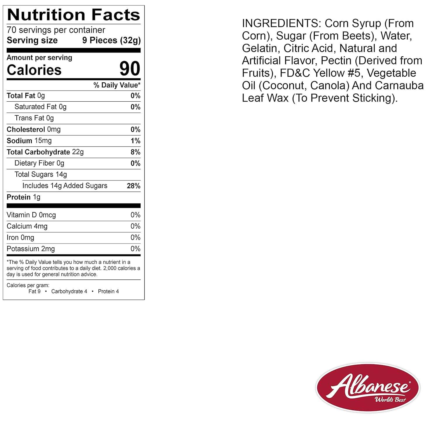 Albanese World's Best 12 Flavor Gummi Bears | 5lbs of Fruit Bulk Candy | Soft and Chewy Gummies, Gluten Free, Fat Free | Cherry, Blue Raspberry, Mango and More | Great Snack for Travel and Kids