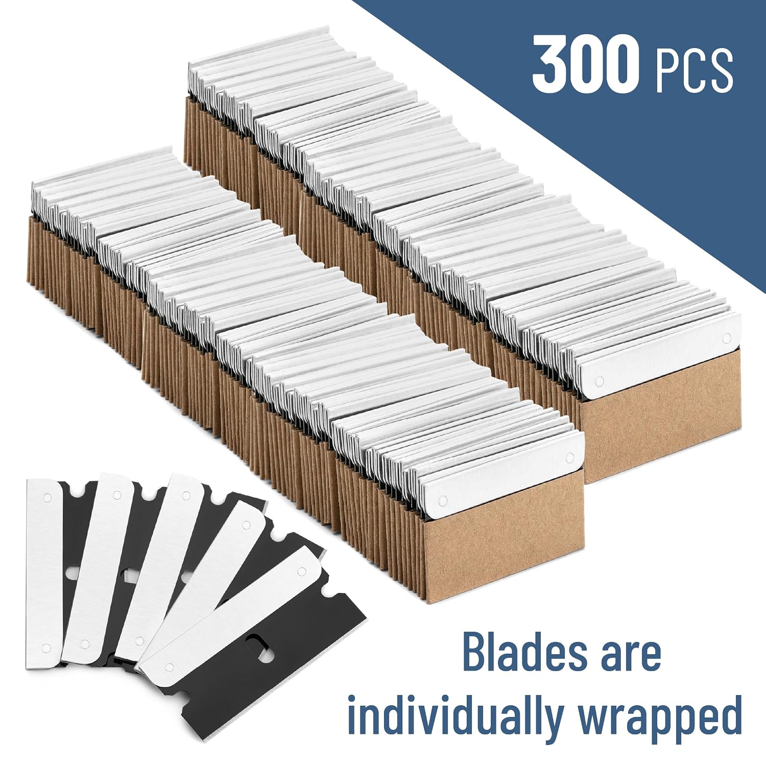 Bates- Razor Blades, 50 pcs, Carbon Steel Flat Scraper Blades