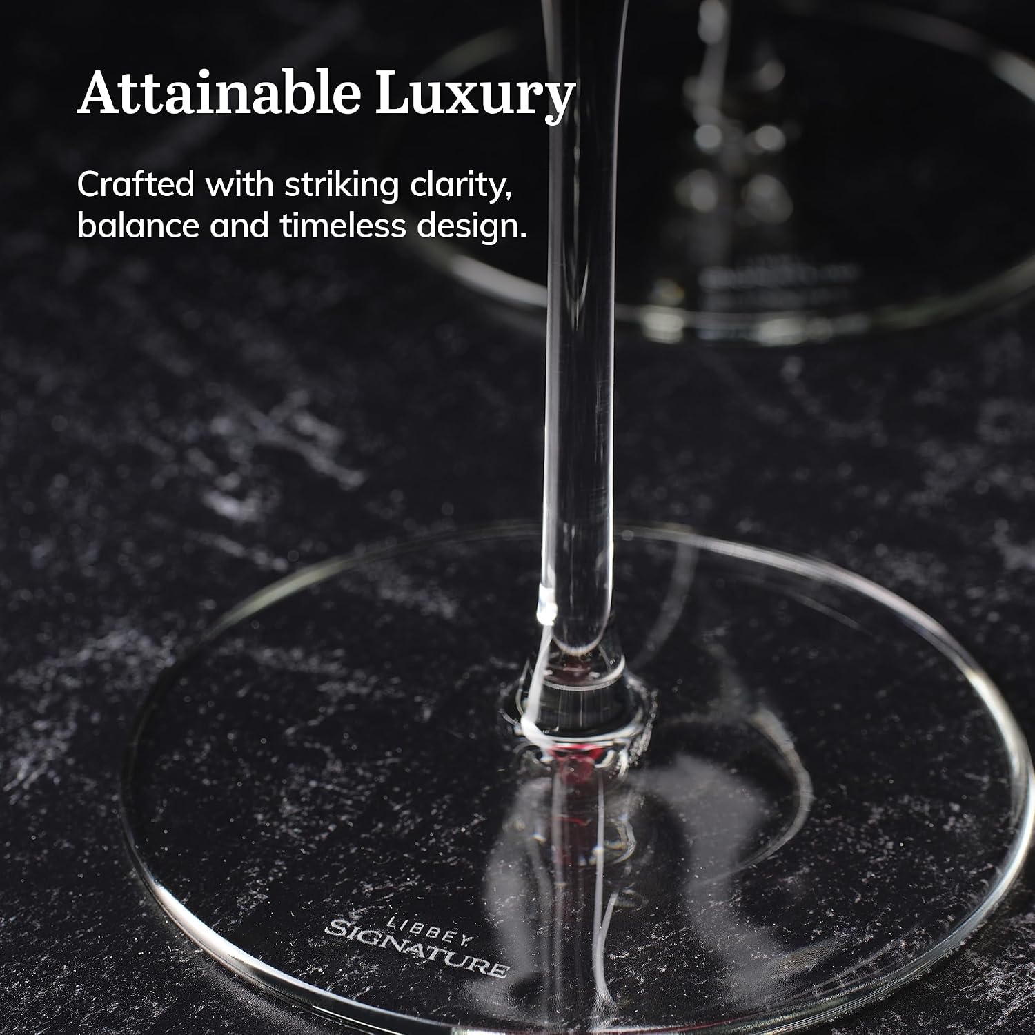 Libbey Signature Red Wine Glasses Set of 4, Seamless 24 Oz Wine Glasses for Cabernet, Merlot, and More, Stemmed Wine Glasses for All Occasions