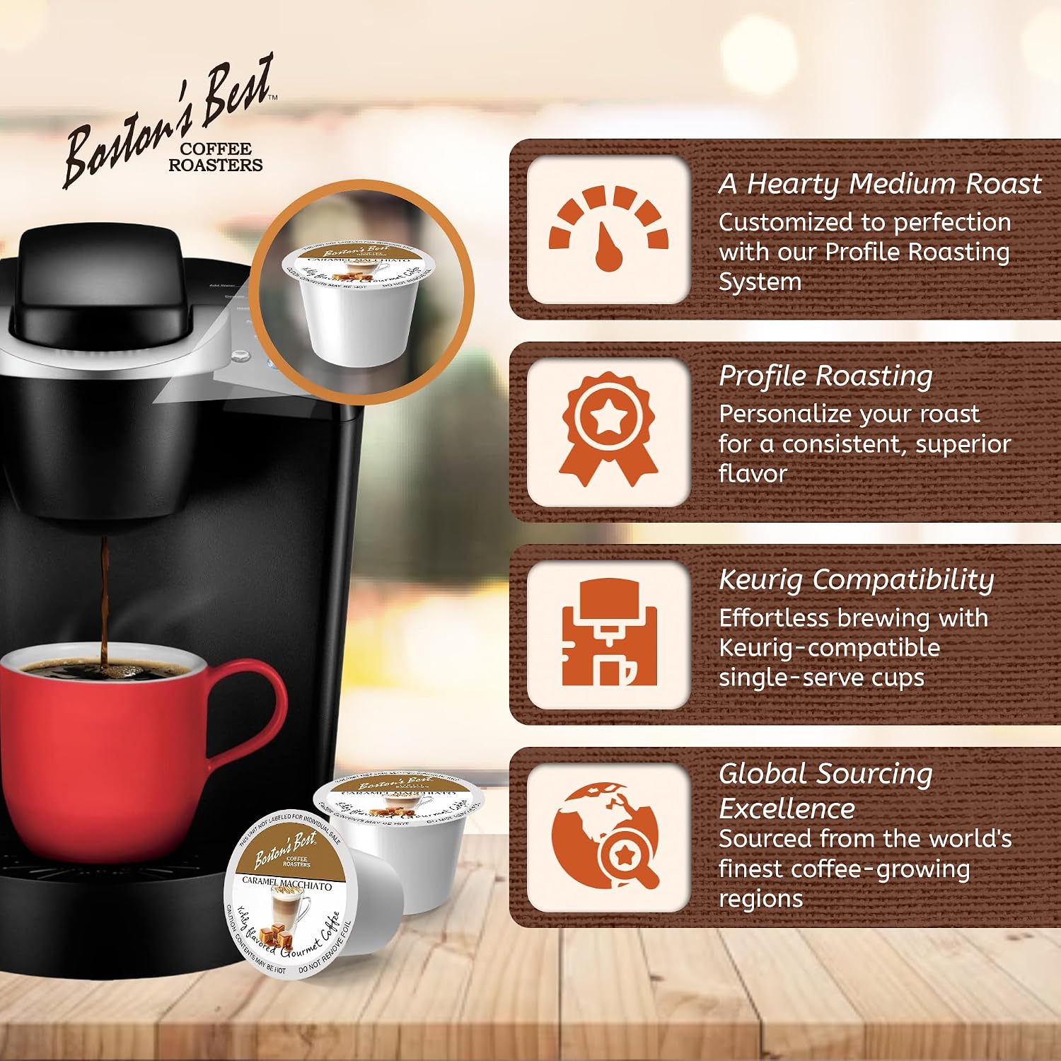 Boston’s Best - Aloha Coconut Flavored Delicious Gourmet Coffee Compatible with Keurig Coffee Maker, 1 Count (42 Single Serve Cups)