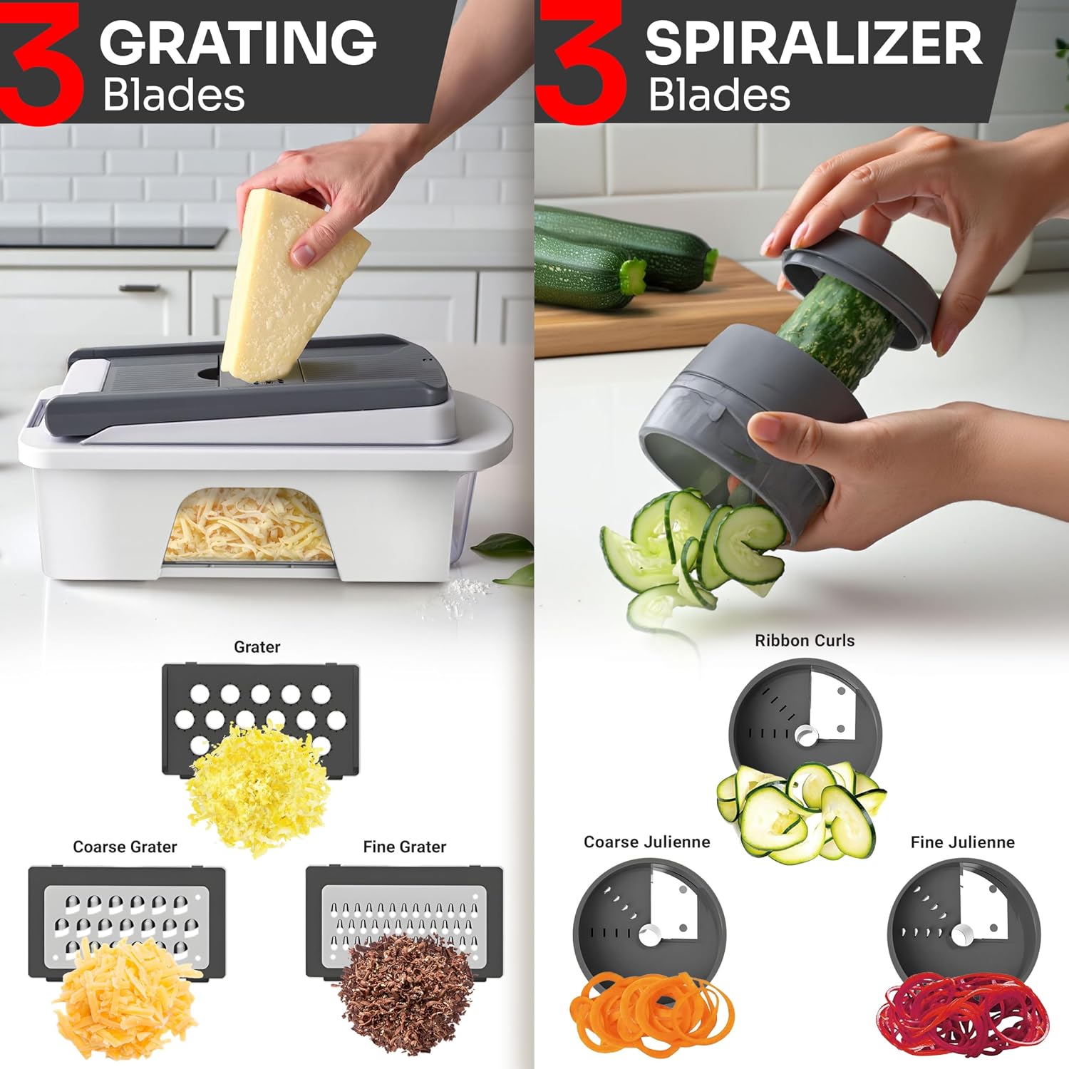 Mueller The Real Original Pro Vegetable Chopper & Mandoline Slicer, 10-in-1