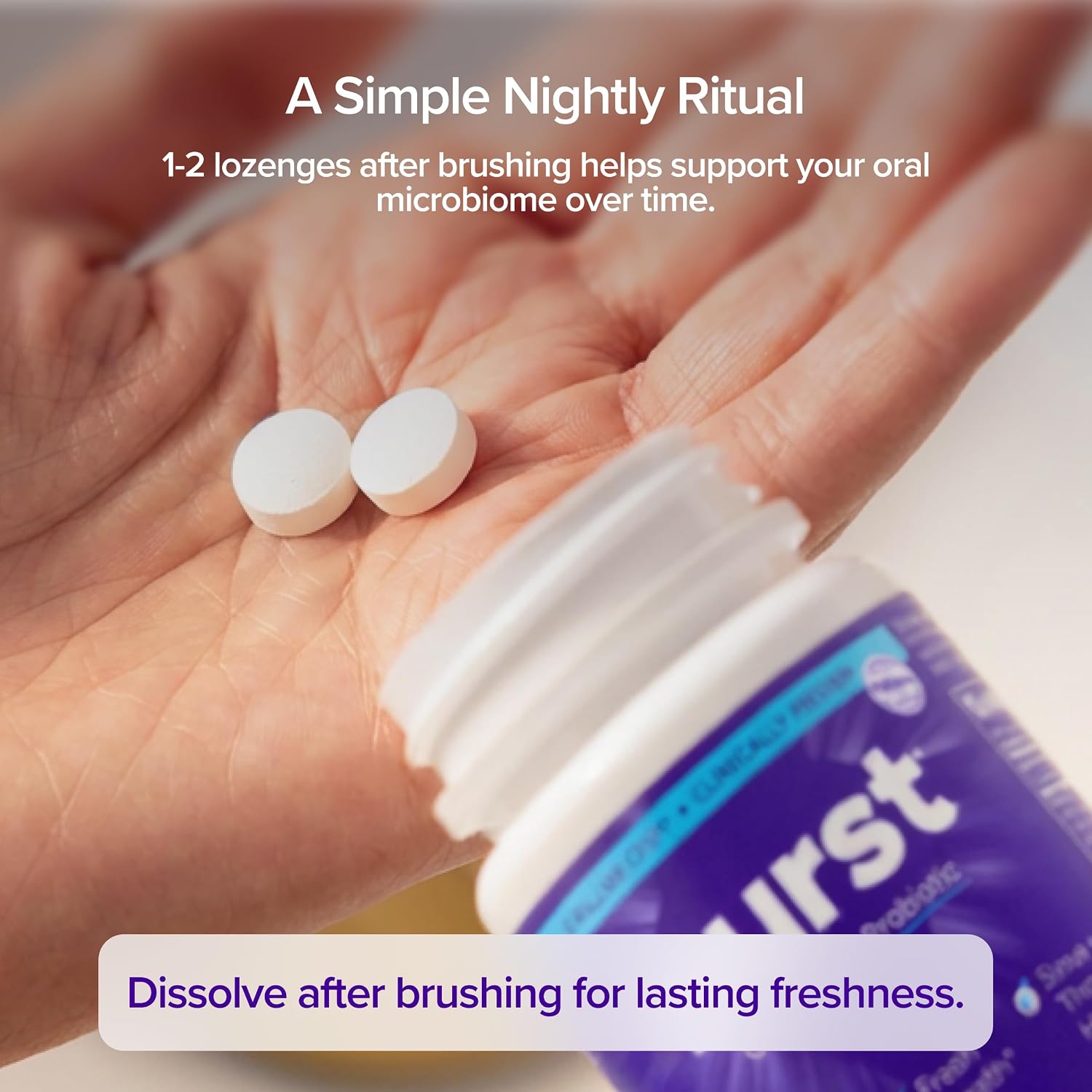 Burst Dental Probiotics (45 Count) | Oral Probiotics for Teeth and Gums