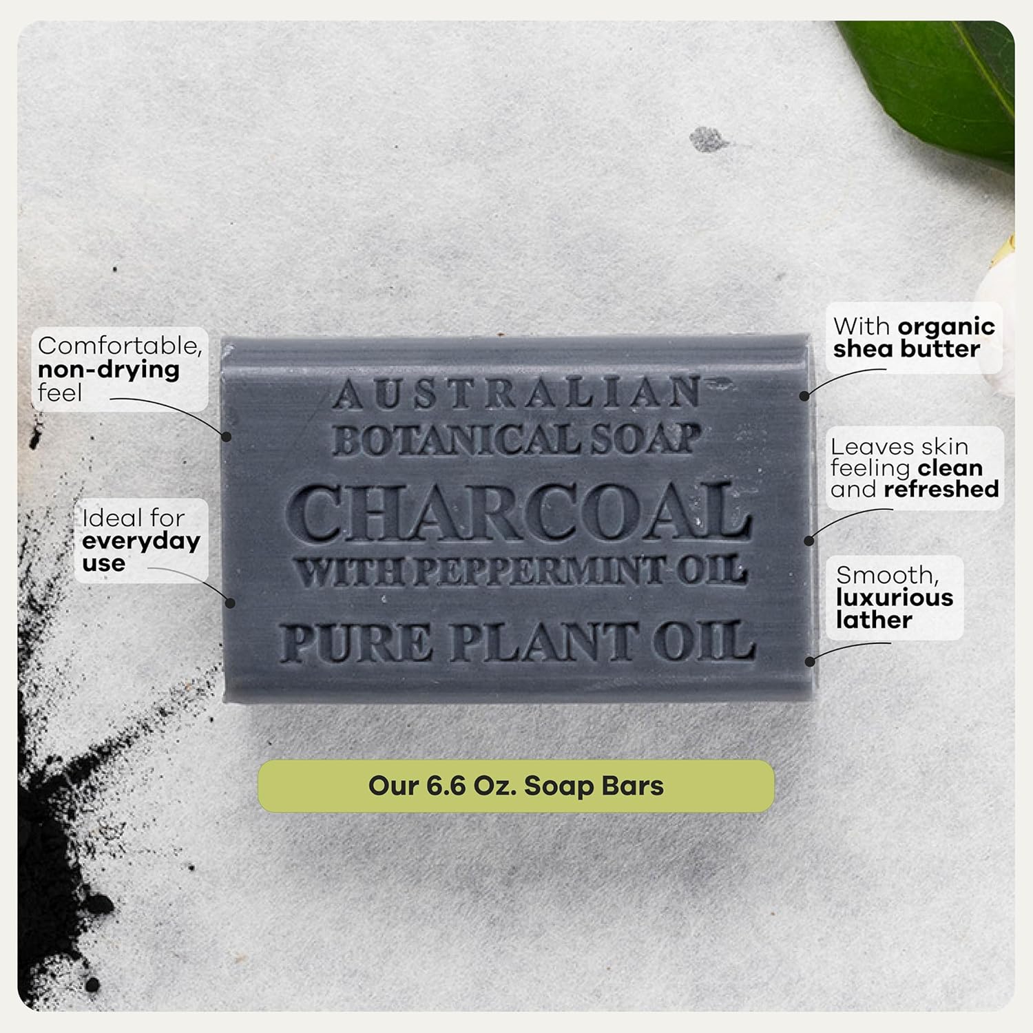 Australian Botanical Soap Sea Salt Soap Bars, 6.6 oz, Pack of 8