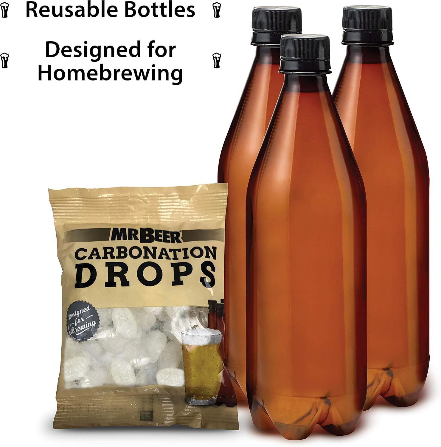 Mr. Beer - Craft Beer Making Kit (2 Gallon) Complete DIY Home Brew Set | Beer Making Kit for Beginners Everything Included | Reusable 25 oz Bottles | 2 Gallon Keg | Golden Ale