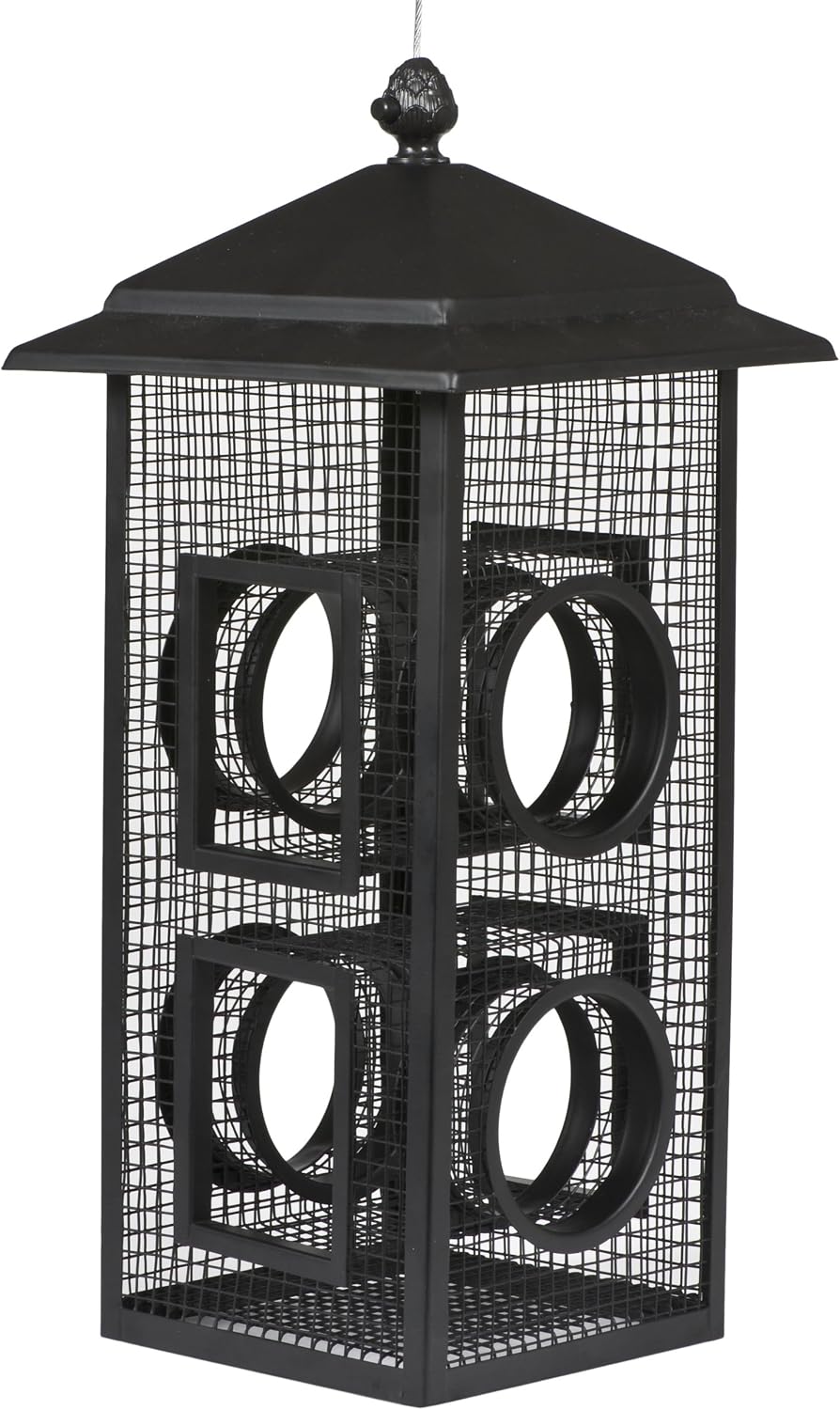 Perky-Pet Fly-Thru Wild Bird Feeder, 2 lb Seed Capacity | All-Metal Construction, Mesh Sides