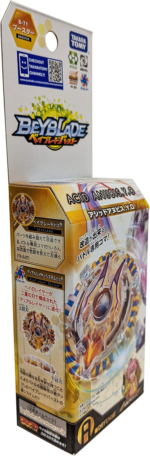 TAKARA TOMY B-71 Takaratomy Beyblade Burst Booster Acid Annubis Y.O Battling Tops Spinning