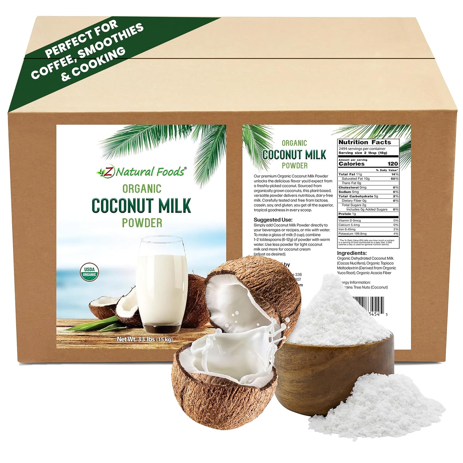 Z Natural Foods Premium Whole Milk Powder - Pasteurized Dry Milk, 5 lb