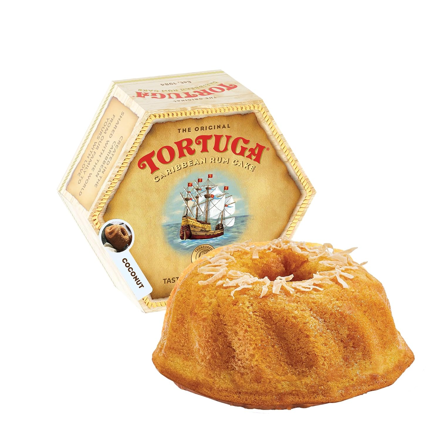 TORTUGA Provenance Rum Cake Variety Pack – 4 oz. - 6 Pack - The Perfect Premium Gourmet Gift for Stocking Stuffers, Gift Baskets