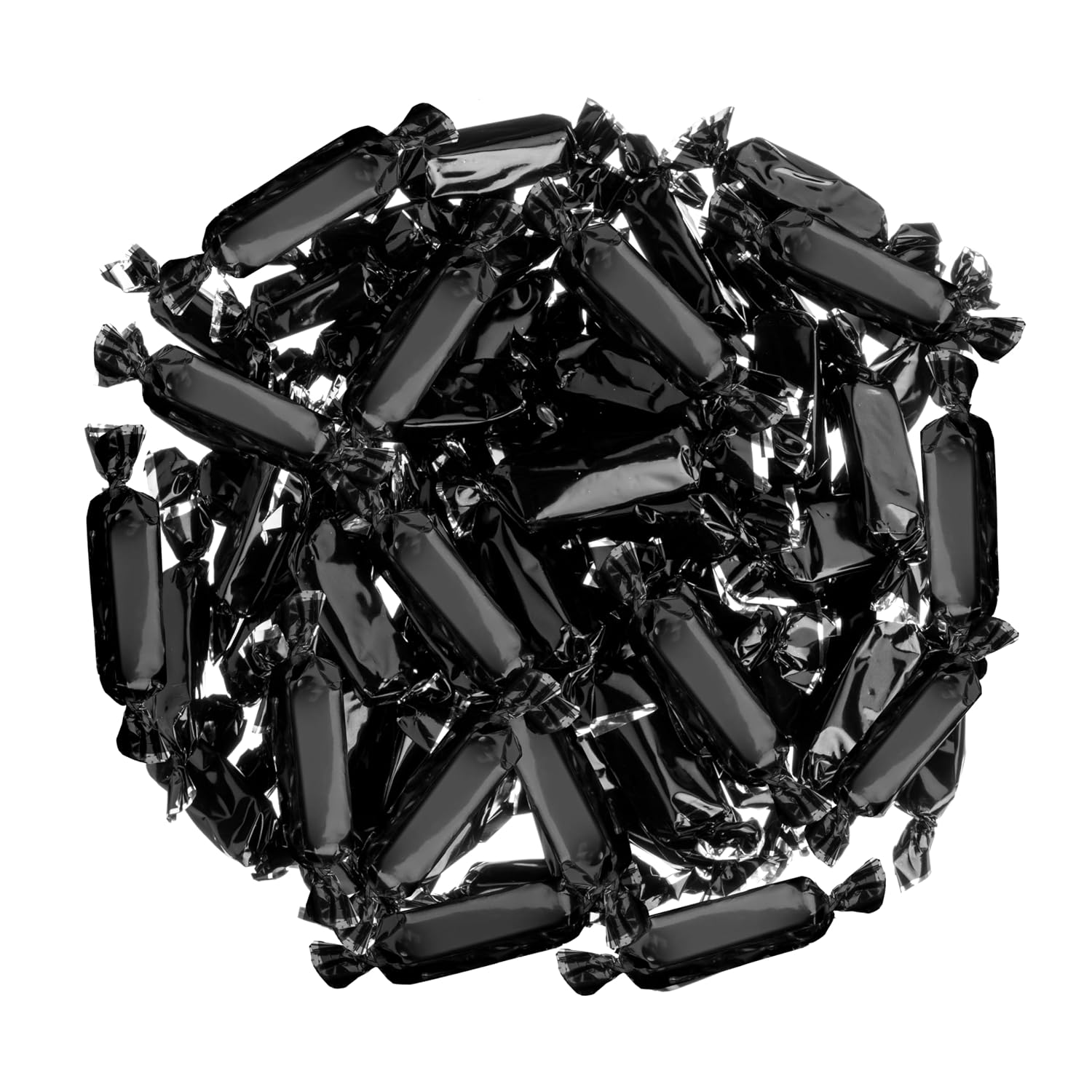 Candy Envy - Individually Wrapped Caramels - Black Wrapper - 2 Pound Bulk Black Candy