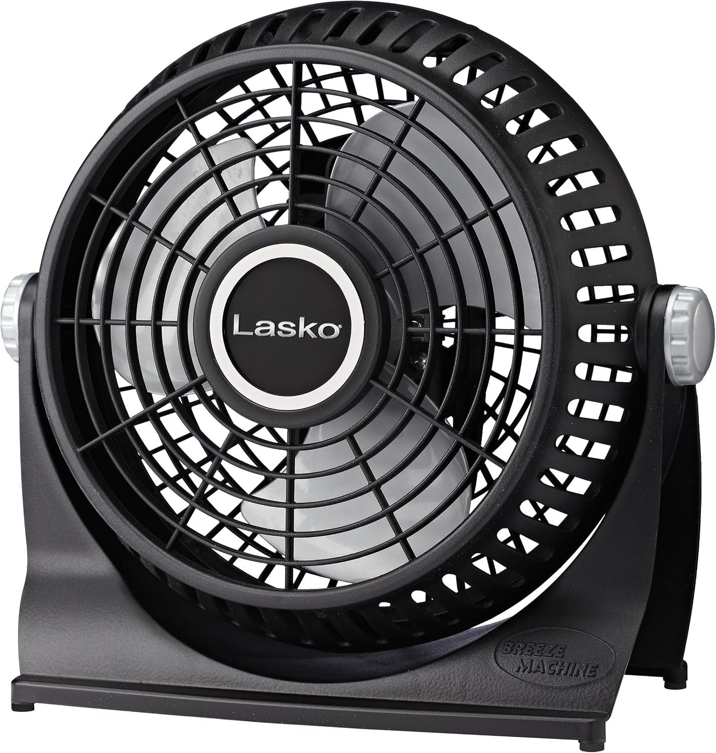 Lasko 505 Small Desk Fan with10-Inch Pivoting Head, Portable Electric Plug-In Table Fan Creates a Quiet Personal Cooling Breeze, Ideal for Travel, Bedroom, Dorm, and Office – Bronze