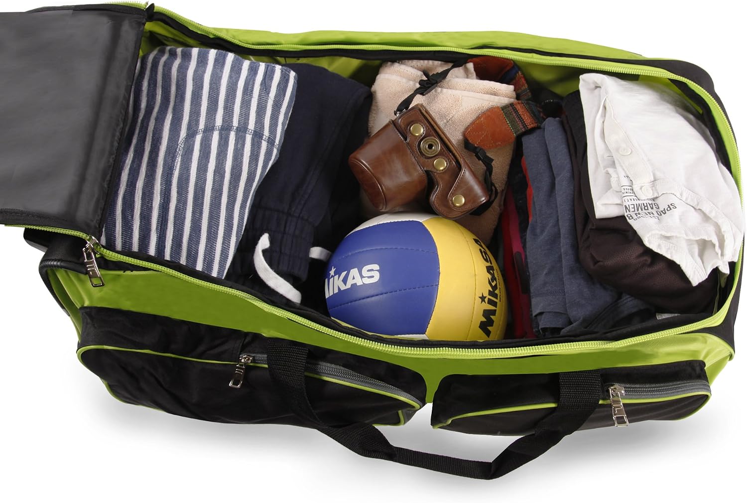 Fila 32" Lightweight Rolling Duffel, Neon Lime