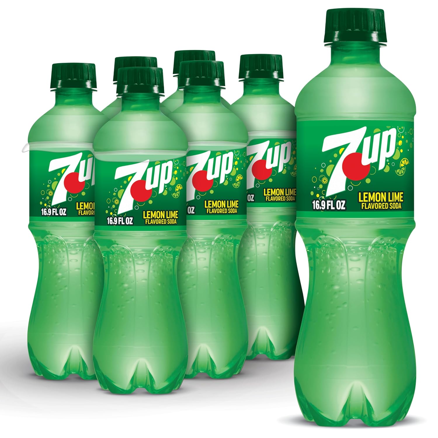 7UP Lemon Lime Soda, Naturally Flavored and Caffeine Free, 2 Liter Bottle