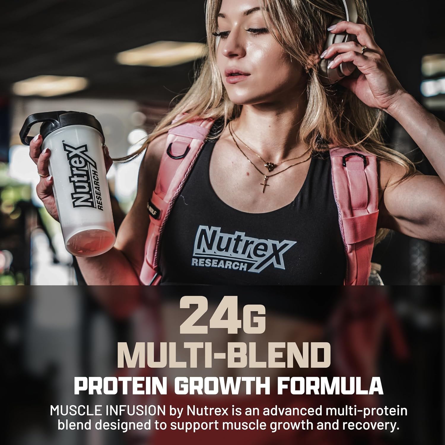 Nutrex Research Vanilla Whey Protein Powder for Men and Women Muscle Recovery Support