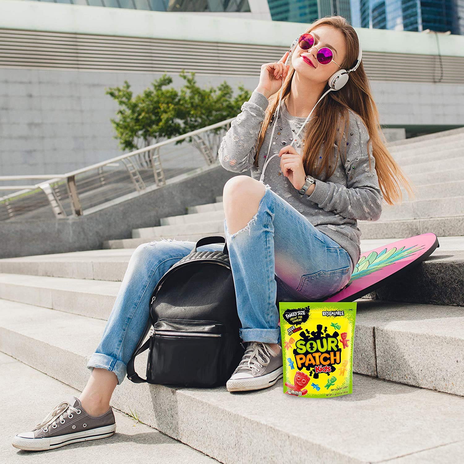 SOUR PATCH KIDS & SWEDISH FISH Soft & Chewy Gummy Candy Variety Pack, 15 ct