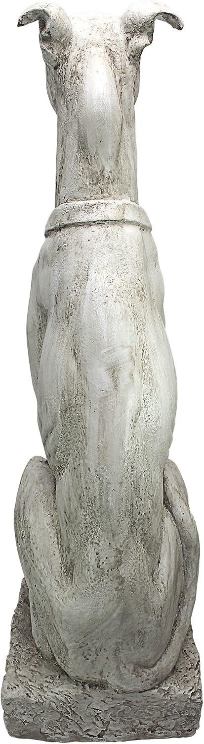Design Toscano Man's Best Friend Dog with Basket Outdoor Garden Statue, 8 Inches Wide, 12 Inches Deep, 19 Inches High, Handcast Polyresin, Antique Stone Finish