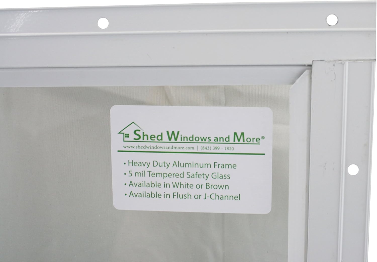 Shed Windows and More 14" X 21" White Flush Mount Tempered Glass, Playhouse Windows, Chicken Coop Windows
