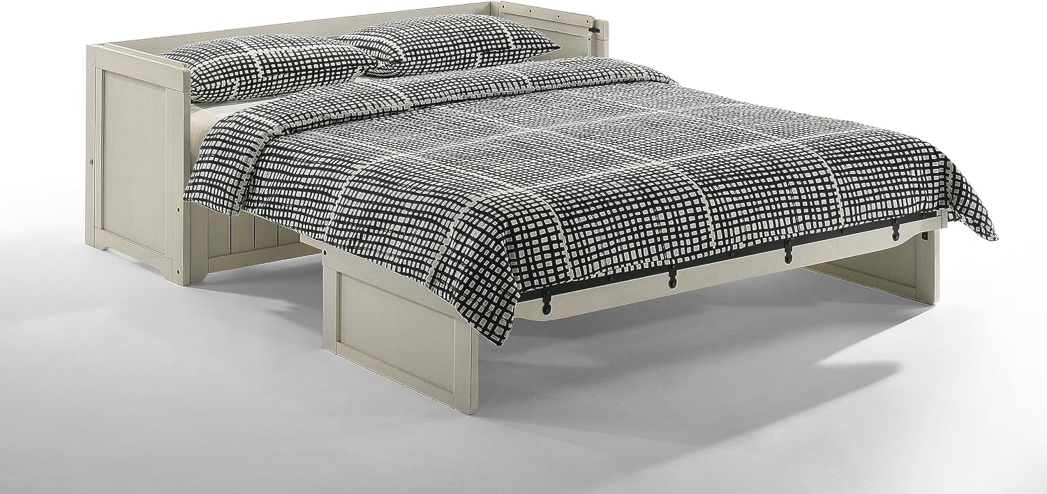 NIGHT & DAY Furniture Murphy Cube Cabinet Bed Pre-Assembled (Cherry, Queen) | Pre-Assembled