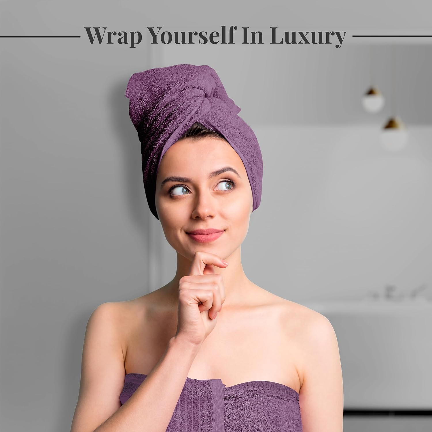 Tens Towels 8 Piece Towel Set, 2 XL Bath, 2 Hand, 4 Washcloth, Dark Grey